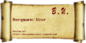 Bergmann Uzor névjegykártya